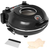 Electric Pizza Maker–12 Inch Electric Pizza Oven Indoor Countertop Maker with Ceramic Stone Heats up to 800˚F
