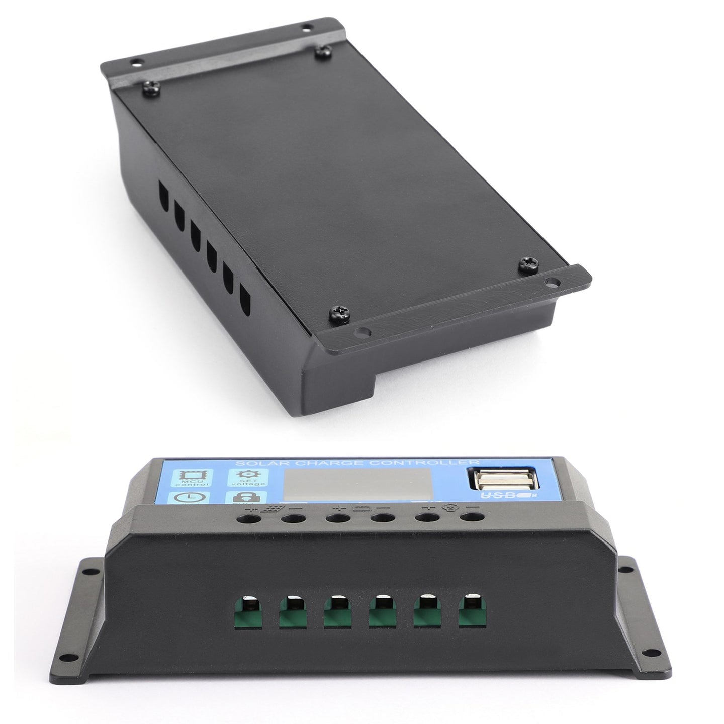 12V/24V Battery Regulator Solar Panel Charge Dual USB LCD 60A Controller PWM
