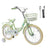 16" Child Bicycle Girls Bike with auxiliary wheels & Rack & Basket Green