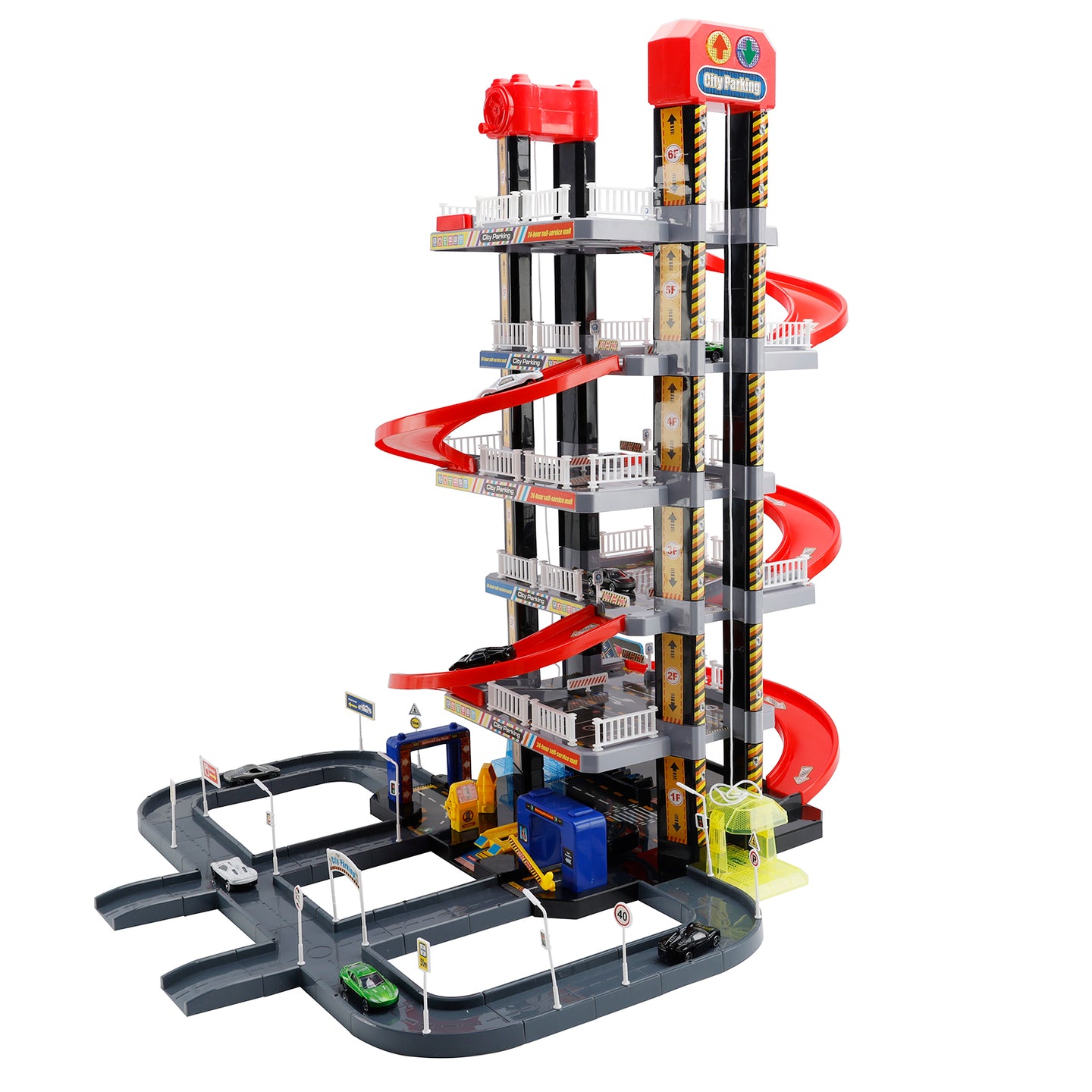 6-Floor City Track Parking Garage Toy with 8 Cars & Lift (Ages 3–8) (Copy)