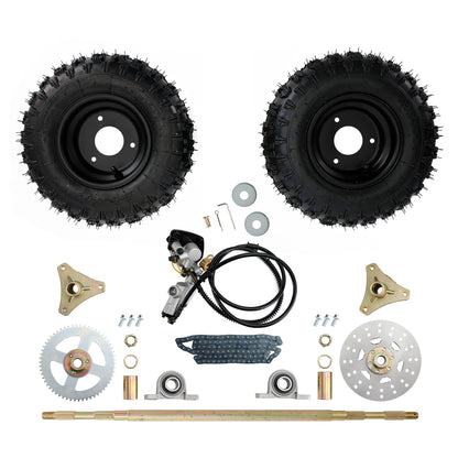 29" Rear Axle Assembly with Complete Wheel Hub Kit – Replacement for Go Kart, Quad, Trike & Drift Bikes