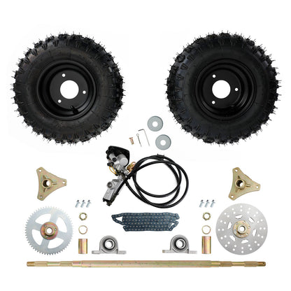 29" Rear Axle Assembly with Complete Wheel Hub Kit – Replacement for Go Kart, Quad, Trike & Drift Bikes