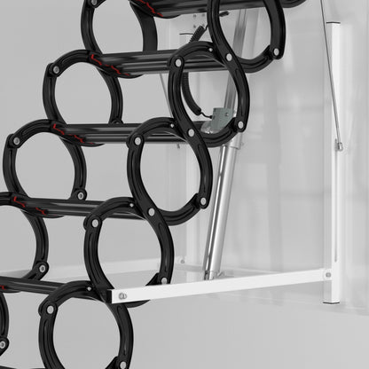 11 Steps 3m Electirc Attic Ladder Aluminum Folding With Remote Loft 31.5*35.4inch