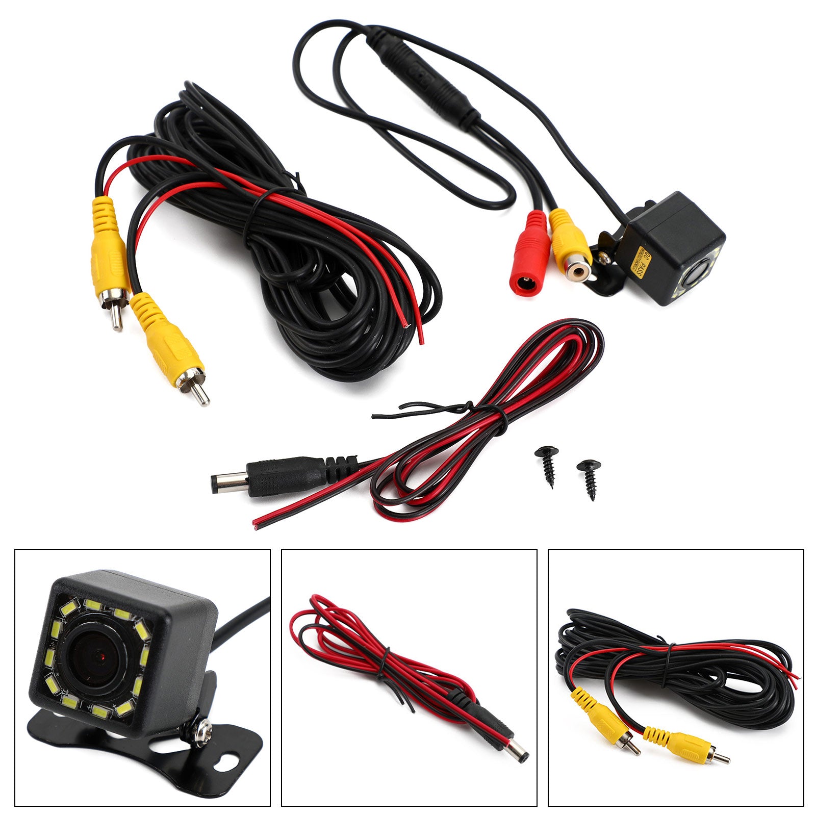 Wireless 12Led Dynamic Trajectory Parking Line Reverse Backup Camera Night View
