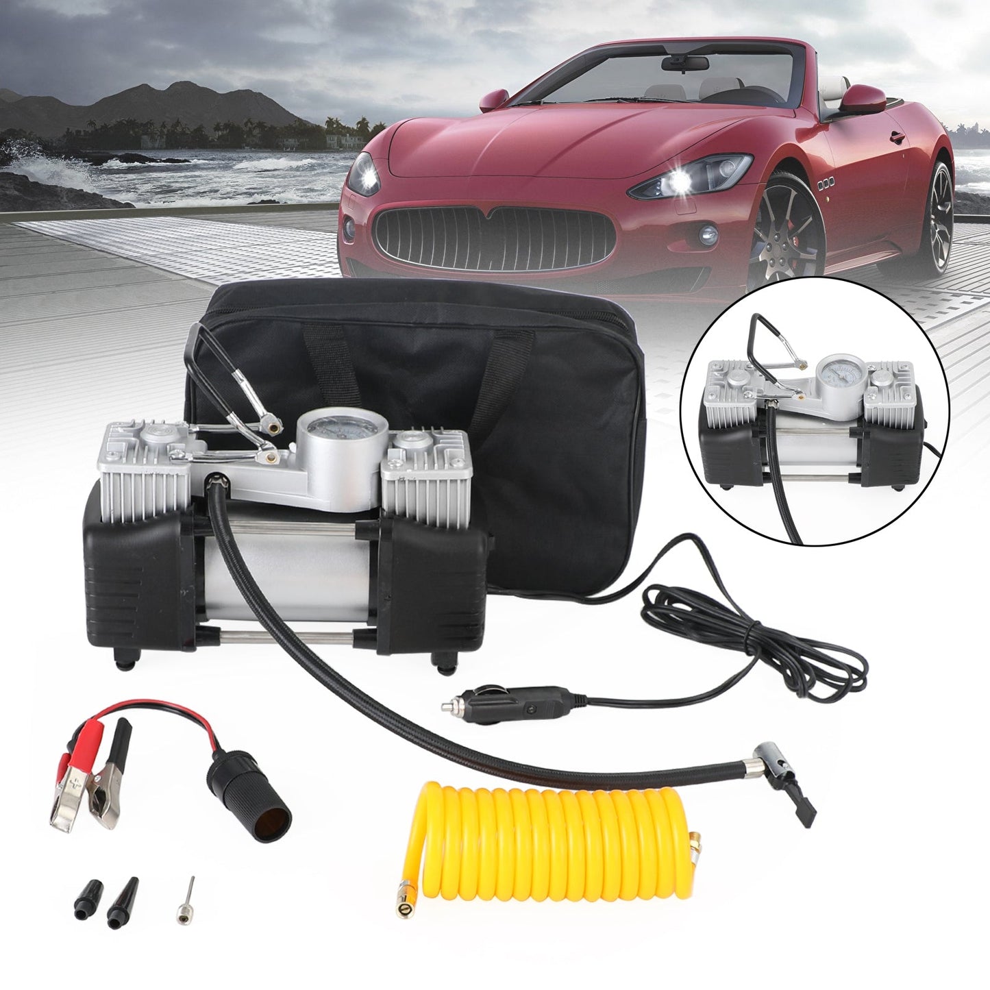 12V 150PSI Heavy Duty Air Compressor Pump Inflator Auto Car Truck Compressor