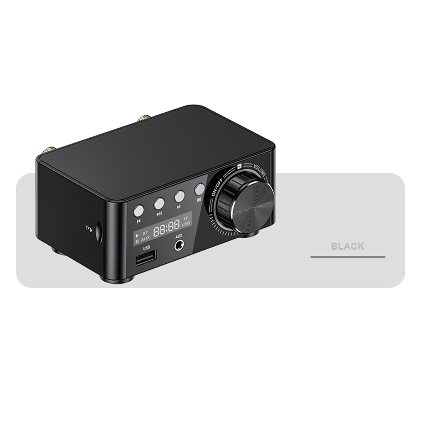 12-24V 50W+50W Bluetooth 5.0 Digital Power Amplifier – Desktop HiFi Stereo Sound