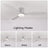 52inch 3 Blade Hugger Indoor Ceiling Fan with Remote Control