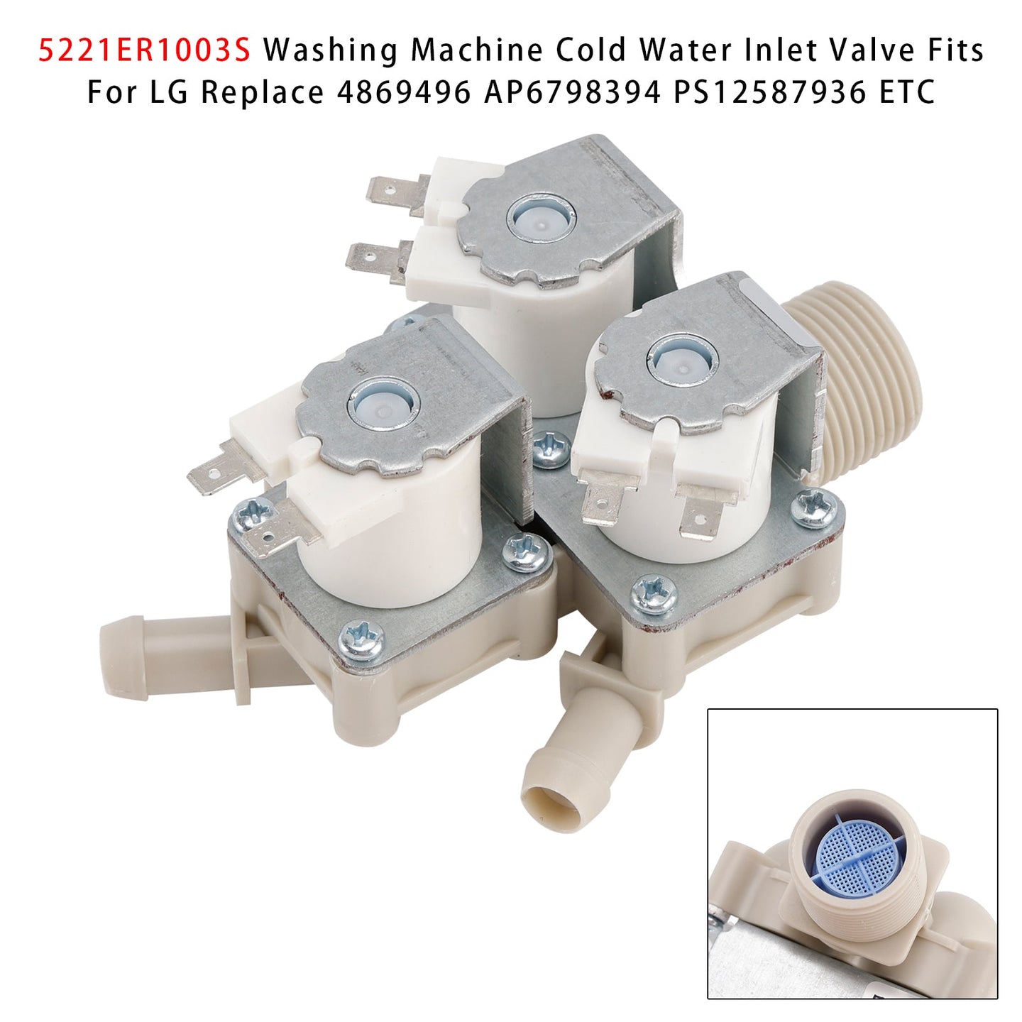 5221ER1003S Washing Machine Cold Water Inlet Valve For LG 4869496 AP6798394