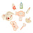 Kids Vanity Set with Storage Drawer Little Girls' Makeup Table with Mirror Toddler Pretend Play Vanity Desk with 8 Makeup Accessories Princess Vanity for 3+ Years Old Kids