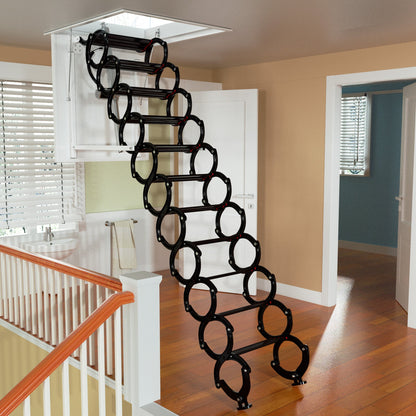 11 Steps 3m Electirc Attic Ladder Aluminum Folding With Remote Loft 31.5*35.4inch