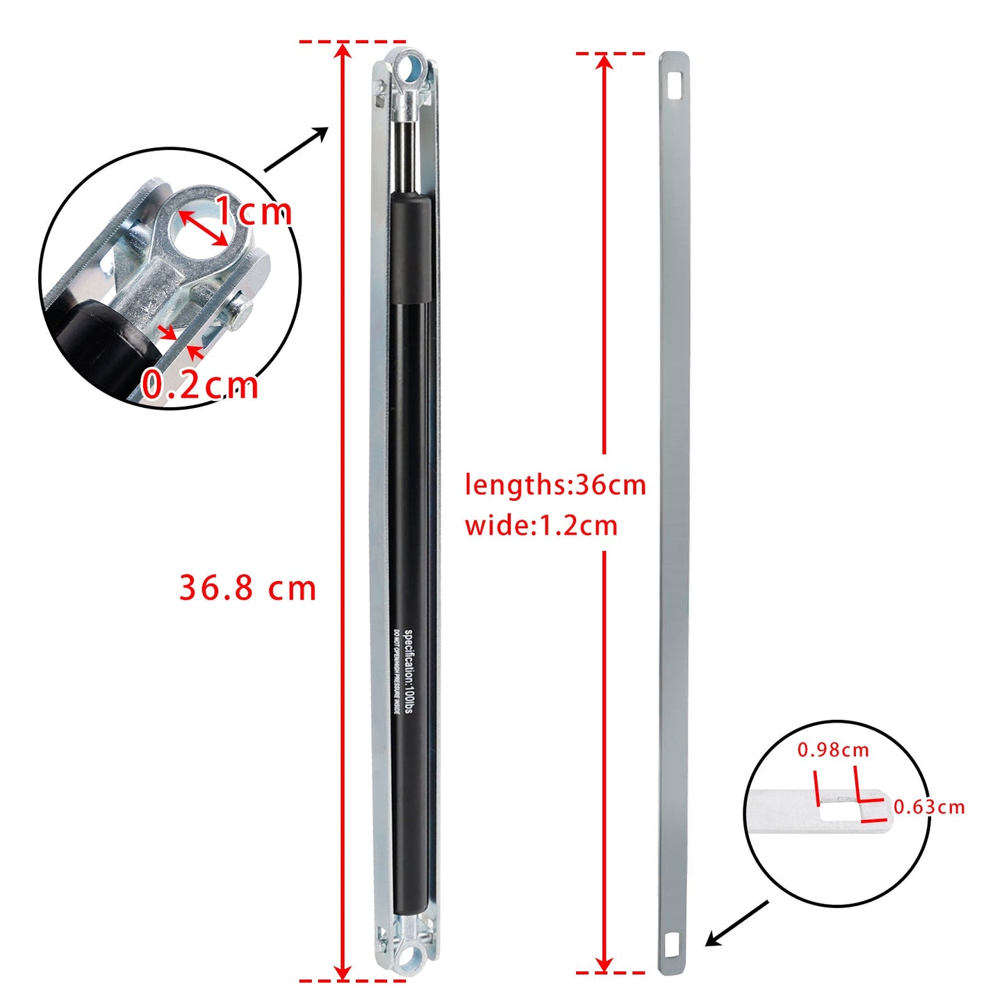2PCS 36-80 Standard Strut Kit For Werner Aluminum Attic Ladders AH2210 AH2210B