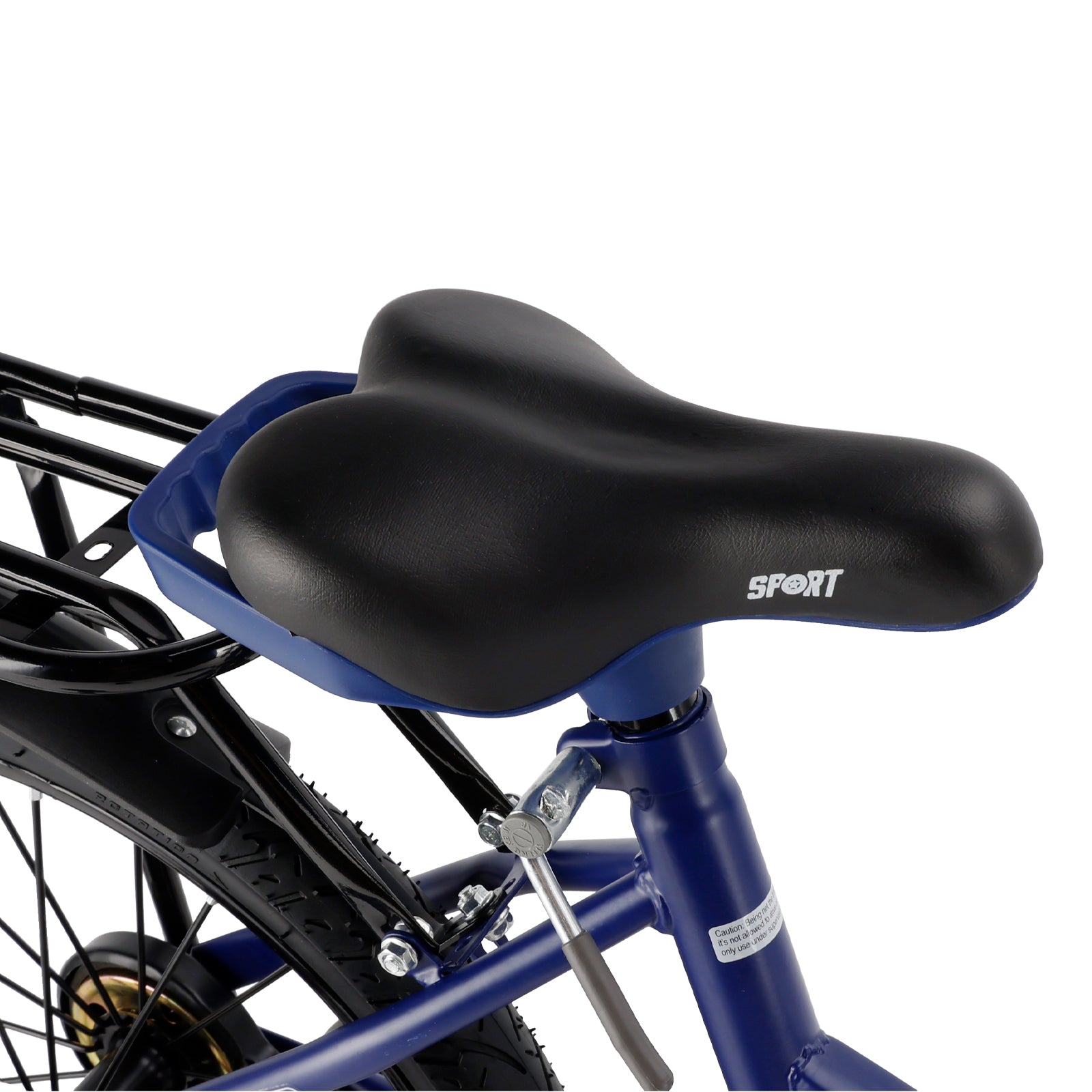 16" Kids Bike for Boys and Girls with auxiliary wheels & Rack Dark Blue