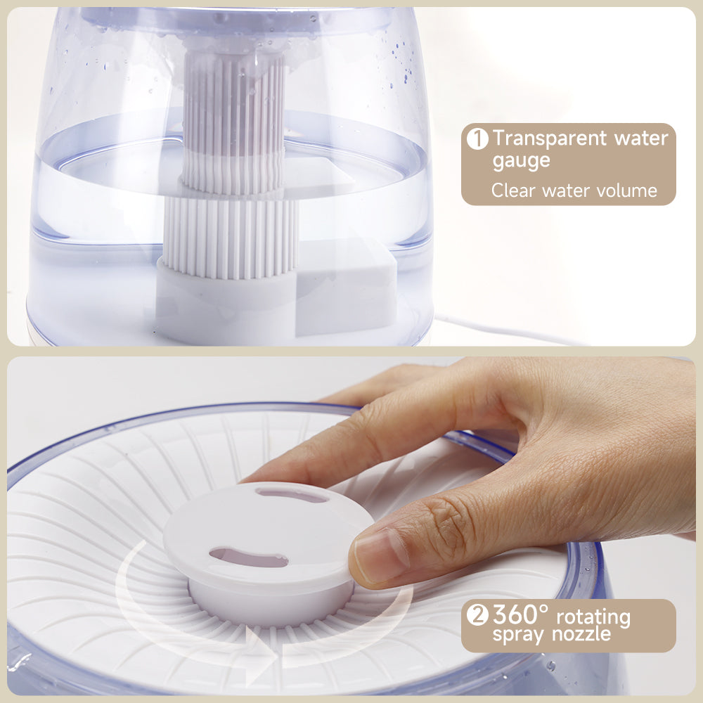 6.8L Cool Mist Humidifier & Diffuser with Remote - Top Fill for Bedroom, Plants & Baby