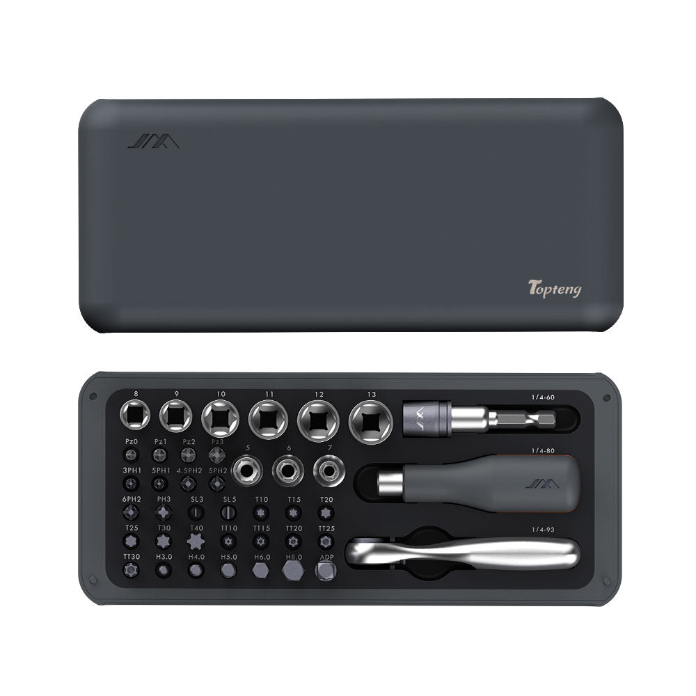 Polycarbonate and Alloy Steel 41-Pieces Mini Ratchet and Screwdriver Set Compact and Portable