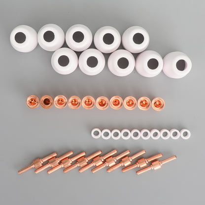 40Pcs Air Plasma Cutter Consumables Extend Fit For PT-31 LG-40 Torch CUT-40 50