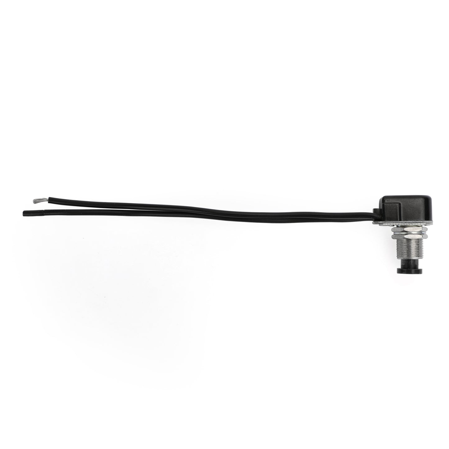 1pc Normally Open Momentary Self-resetting Push Button Reset Switch w/Wire Black