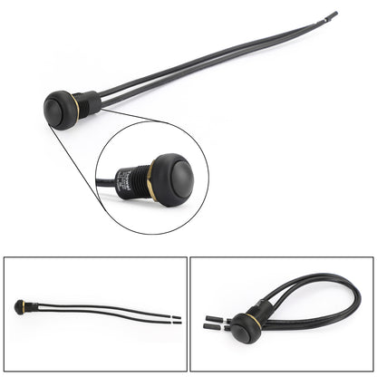 1Pcs Waterproof Push Button Switch Self-Locking Industrial Grade w/Wire Black