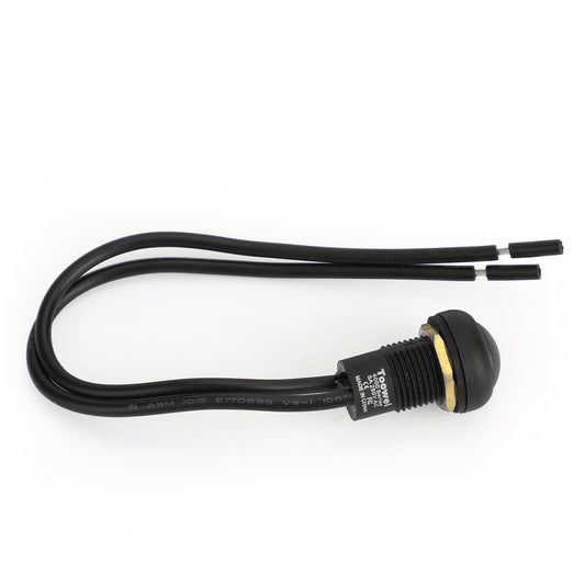 1Pcs Waterproof Push Button Switch Self-Locking Industrial Grade w/Wire Black