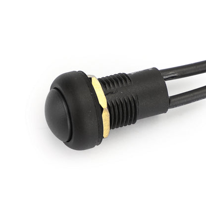 5Pcs Waterproof Push Button Switch Self-Locking Industrial Grade w/Wire Black