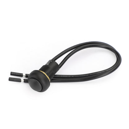 1Pcs Waterproof Push Button Switch Self-Locking Industrial Grade w/Wire Black