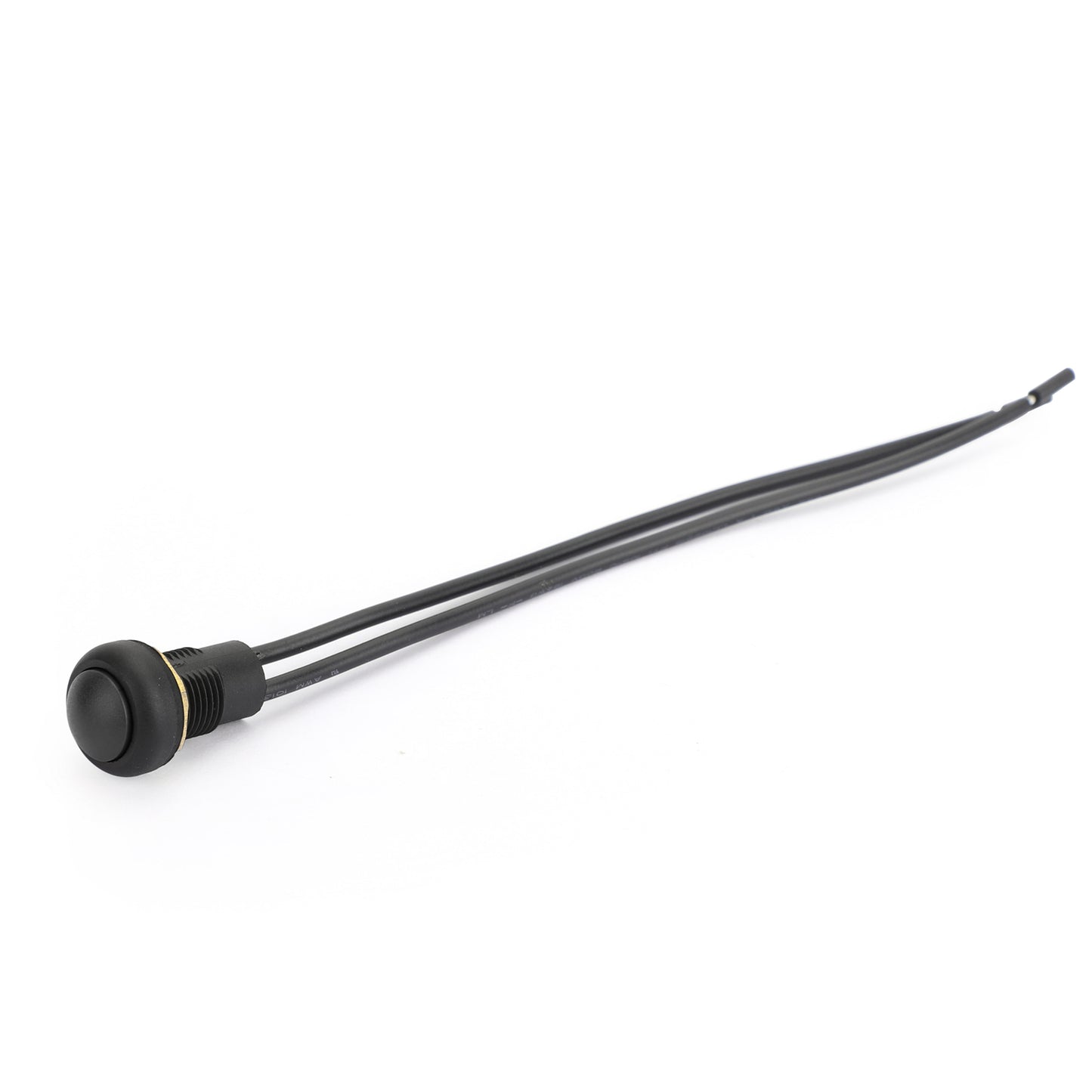 1Pcs Waterproof Push Button Switch Self-Locking Industrial Grade w/Wire Black