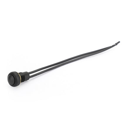 1Pcs Waterproof Push Button Switch Self-Locking Industrial Grade w/Wire Black