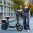 500W Adult Shock Absorption Electric Scooter with Seat 14" Commuter Electric Scooter With Carry Basket - Up to 30 Miles 20MPH