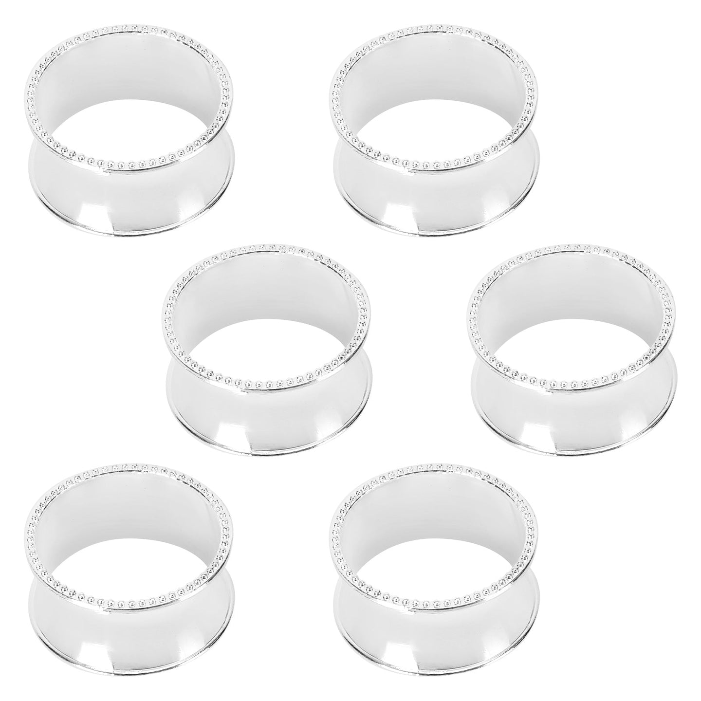 6-12PCS Napkin Rings Flower Napkin Holder Napkin Buckle, 6PCS Crystals