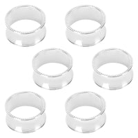 6-12PCS Napkin Rings Flower Napkin Holder Napkin Buckle, 6PCS Crystals