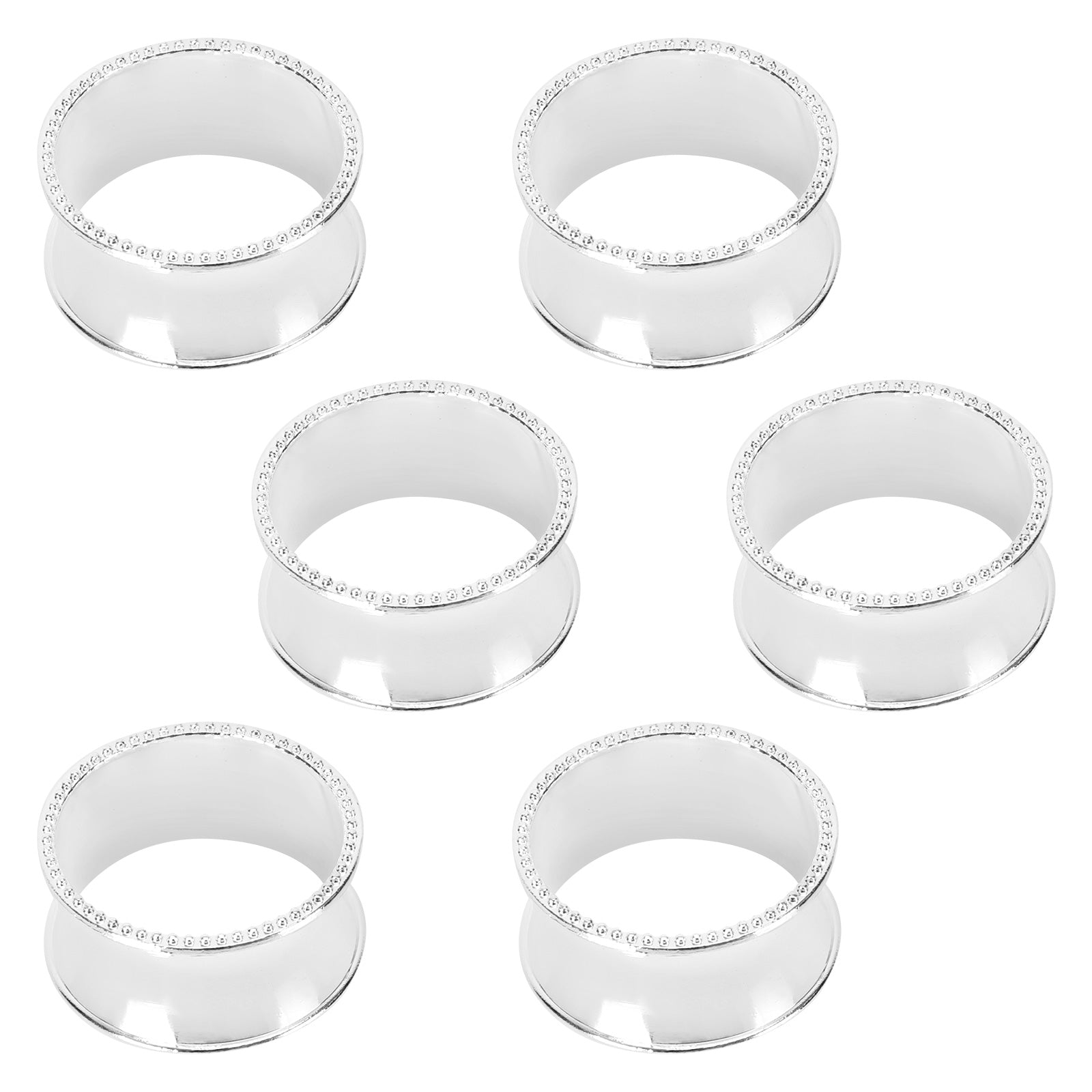 6-12PCS Napkin Rings Flower Napkin Holder Napkin Buckle, 6PCS Crystals