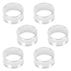 6-12PCS Napkin Rings Flower Napkin Holder Napkin Buckle, 6PCS Crystals