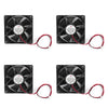 4Pcs DC Brushless Cooling PC Computer Fan 12V 8025s 80x80x25mm 0.2A 2 Pin Wire