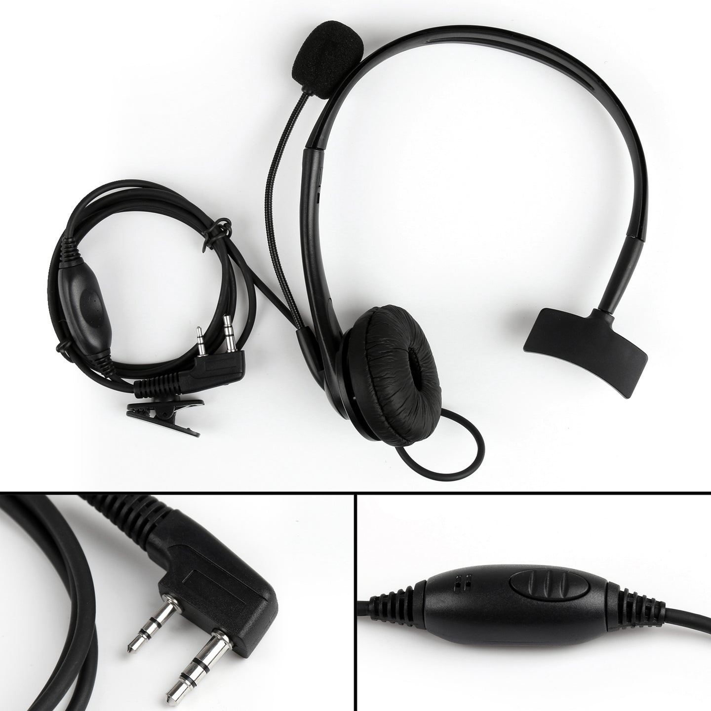 5x Overhead Headphone Headset For Kenwood Puxing Wouxun Baofeng 2-Way Radio
