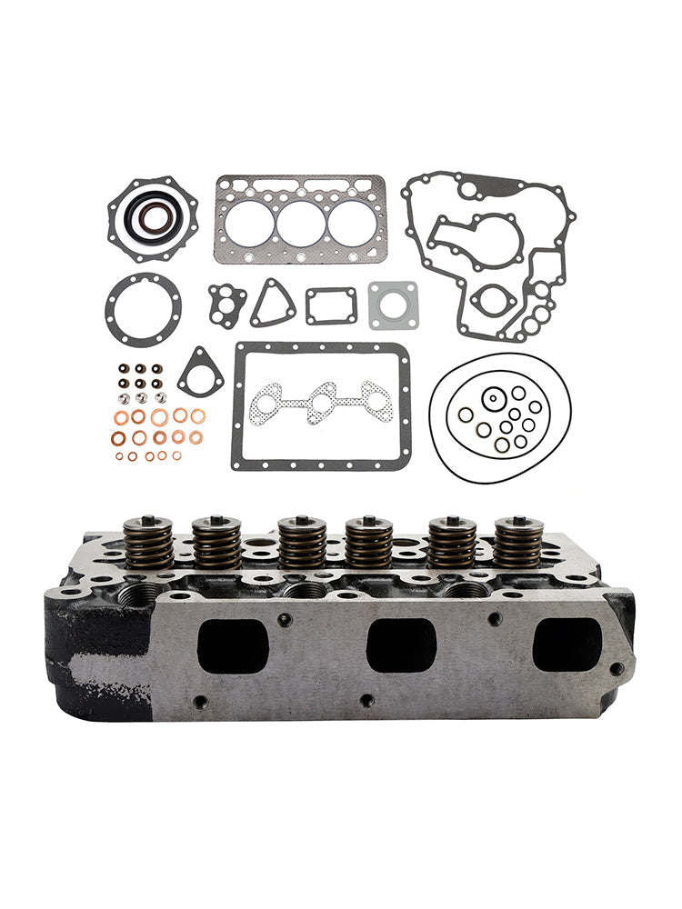 Complete Cylinder Head Assembly with Gasket Kit for Kubota D722 Excavator & Lawn Tractor