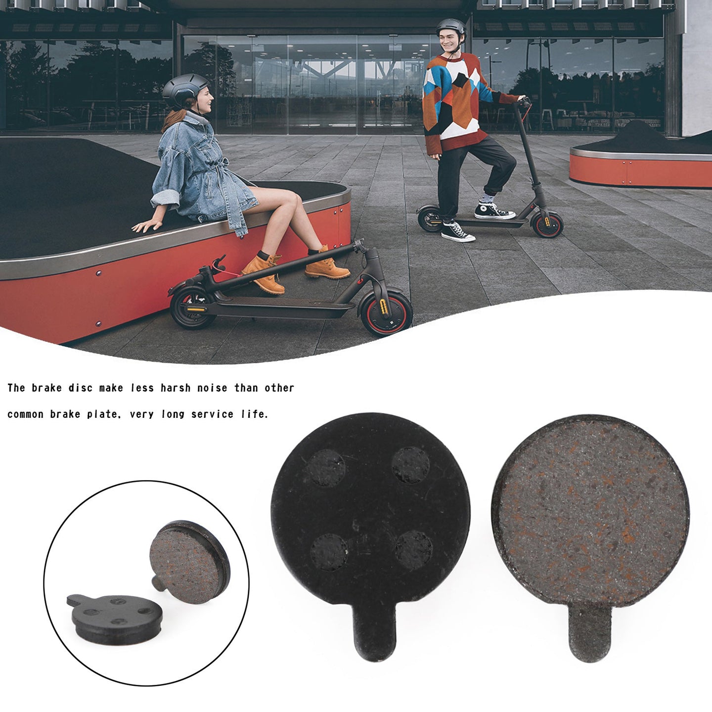 1 Pair E-Scooter Brake Pads Xiaomi M365 Pro Replacement (Copy)