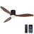 52-Inch Smart Ceiling Fan with Light, Quiet DC Motor, Remote & App Control, Dimmable 3-Color LED, 6-Speed Reversible