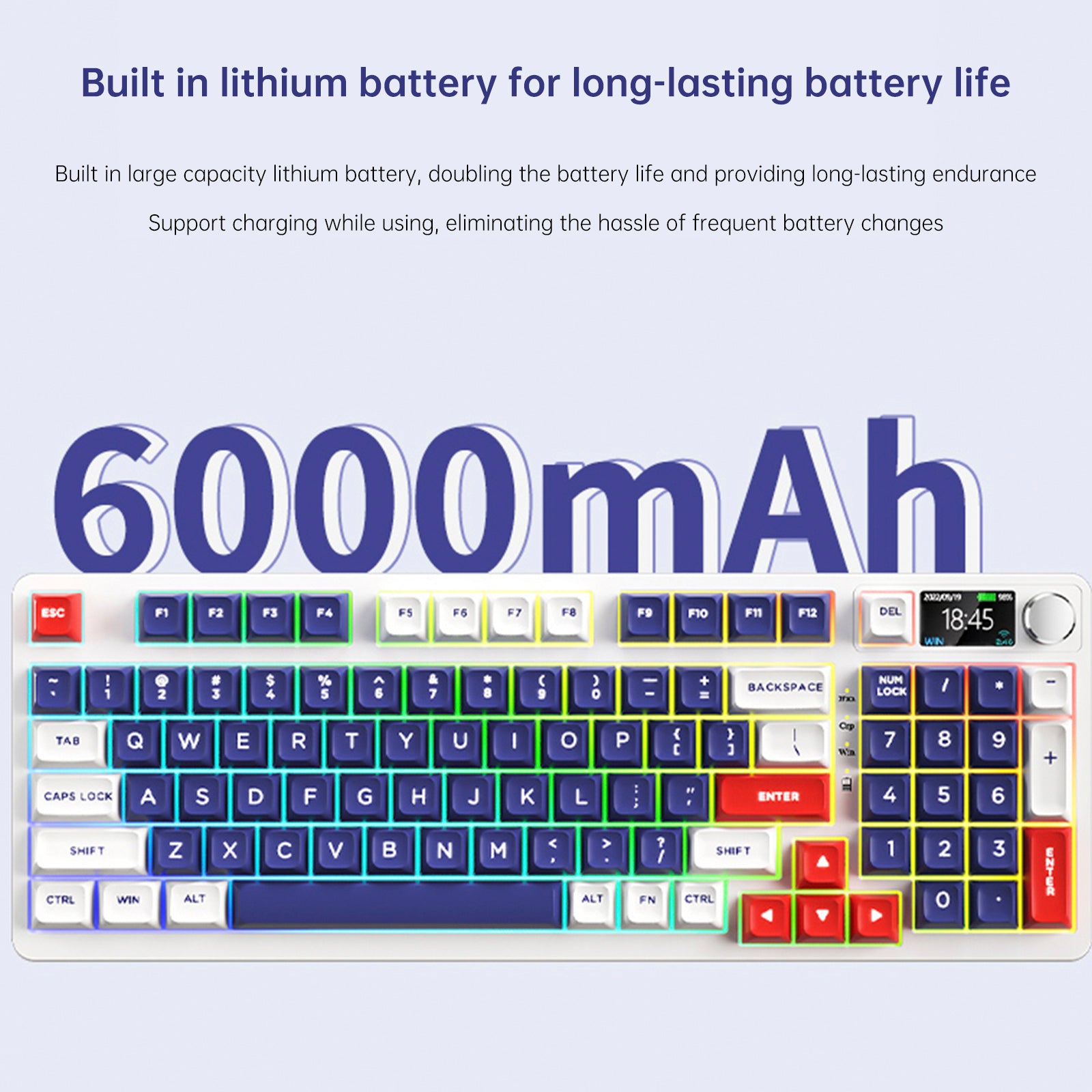 98-Key 2.4G Wireless Bluetooth Three-Mode Mechanical Keyboard DIY Customized RGB