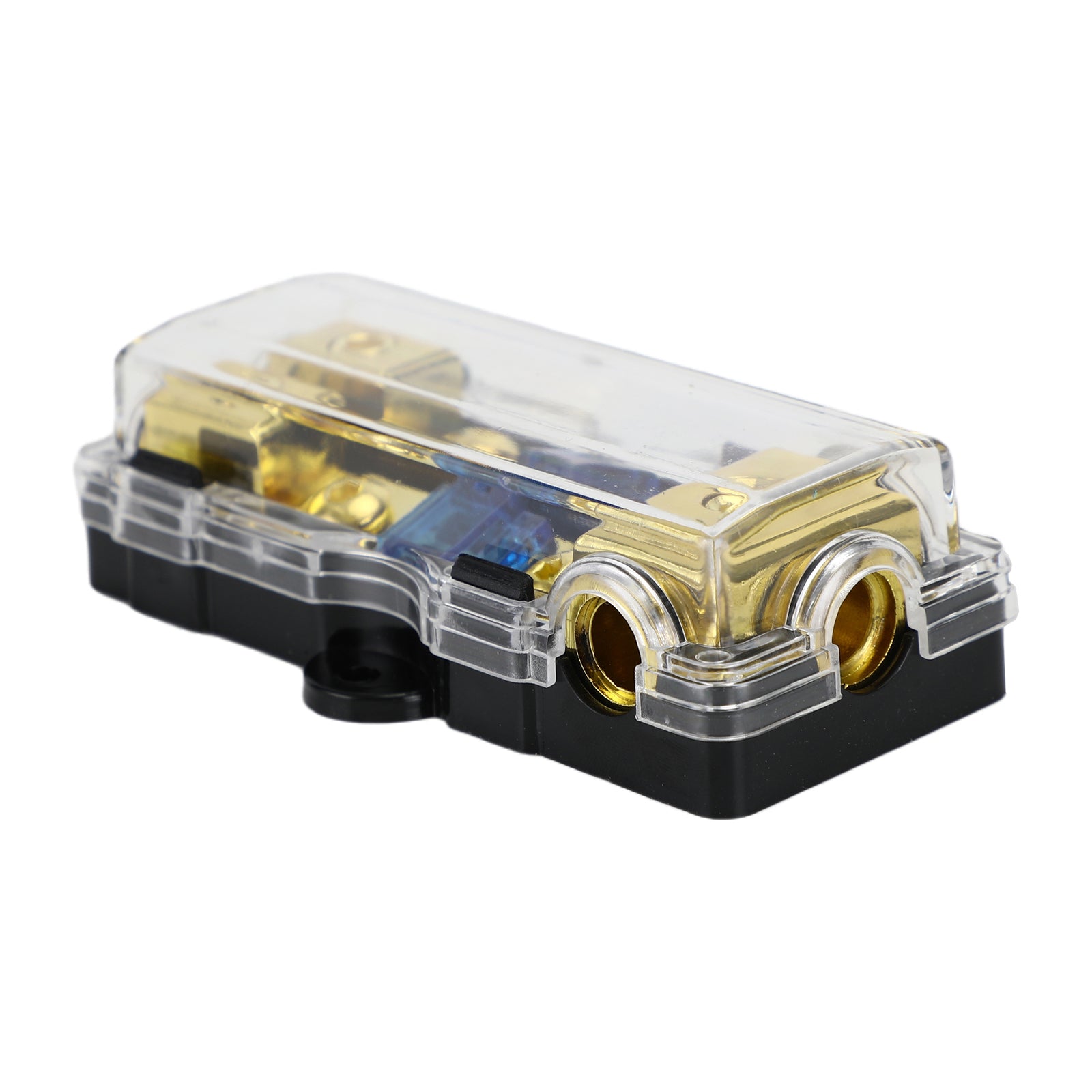 2-Way Mini ANL Fuse Holder & Power Distribution Block, 60A, 0/2/4 Gauge In to 4/8 Gauge Out for Car Audio Amplifier