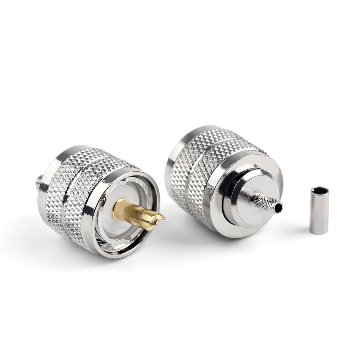 10Pcs UHF Plug Male Pl259 Crimp Connector Adapter For RG316 RG174 RG178 LMR100