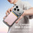 Magnetic Card Holder MagSafe Wallet 3 Card Holder RFID Protection iPhone Wallet Magnetic Strength Vegan Leather for iPhone 17/16/15/14/13/12 Series and Selected Samsung Devices