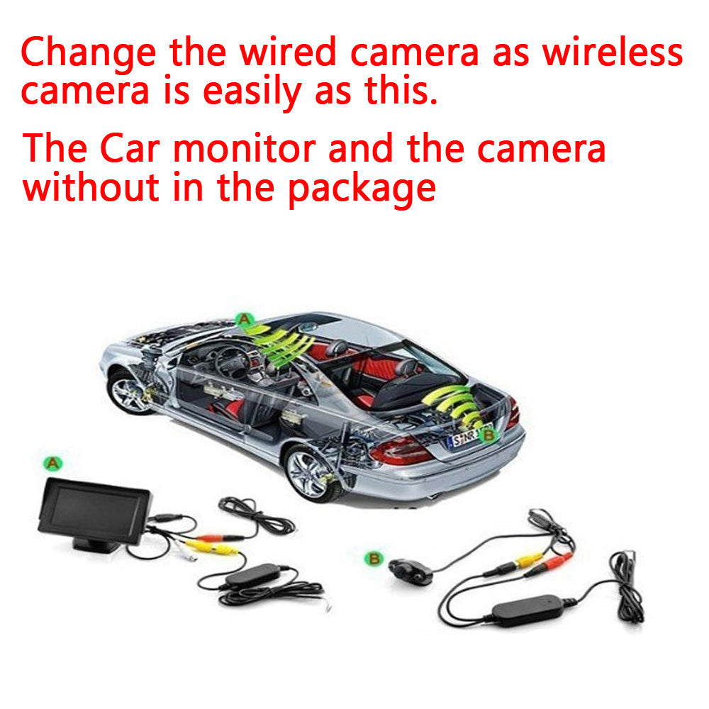 Side View Car Rear Front 2.4GHz Wireless Video Transmitter and Receiver HD For Vehicle Backup/Front Camera