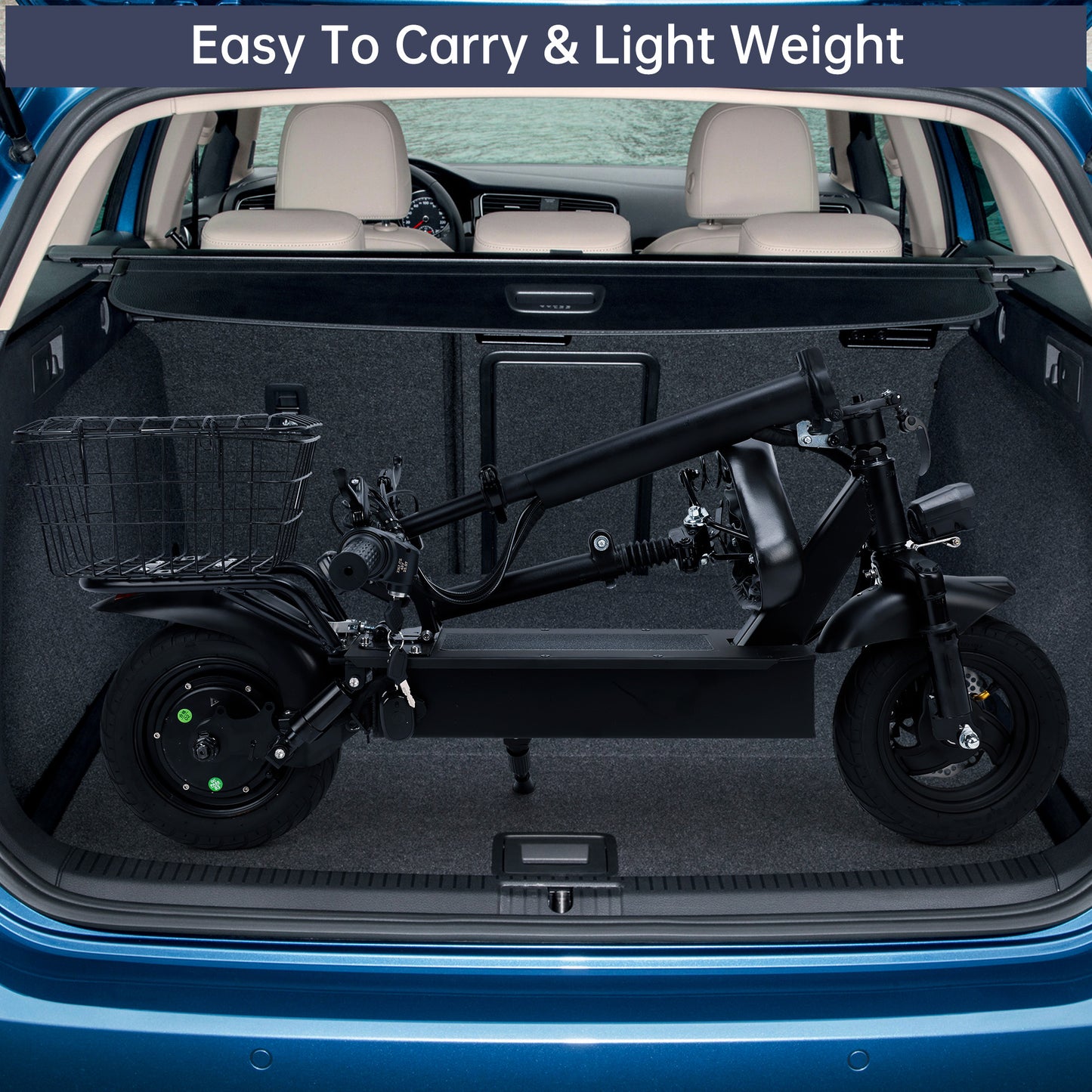 400W Adult Shock Absorption Electric Scooter with Seat 10" Commuter Electric Scooter With Carry Basket - Up to 25 Miles 20MPH For Lady