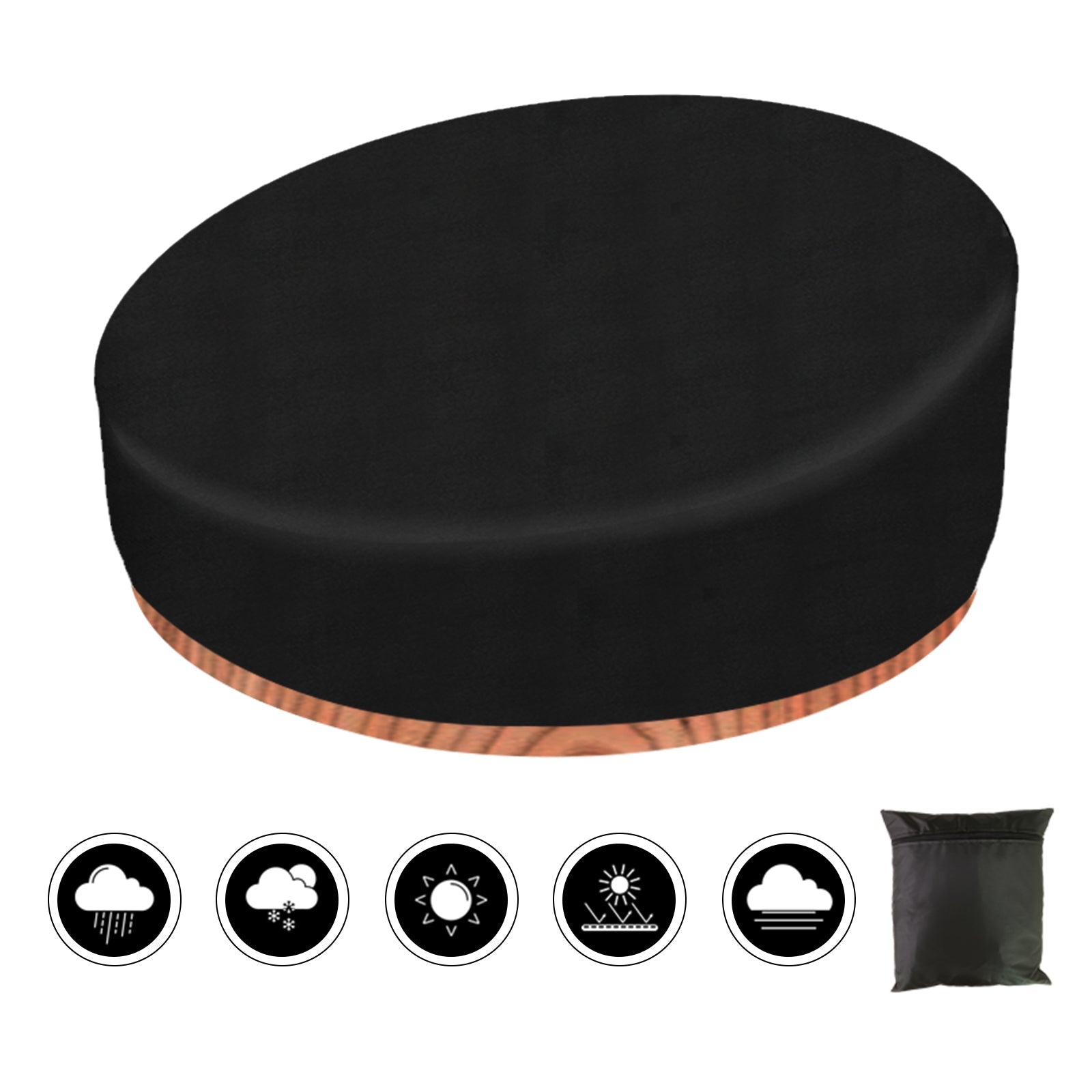Heavy Duty Waterproof Outdoor Sofa & Chair Cover – Garden Patio Daybed Protection, Round