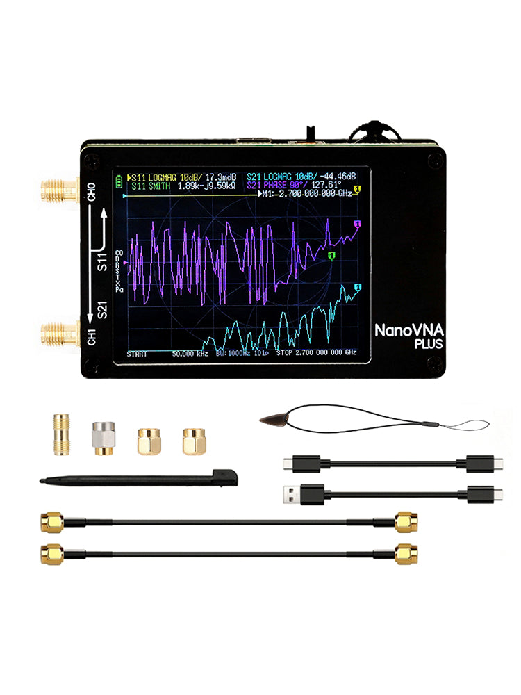 NanoVNA H Vector Network Analyzer 50kHz-2.7GHz MF HF VHF Antenna Analyzer