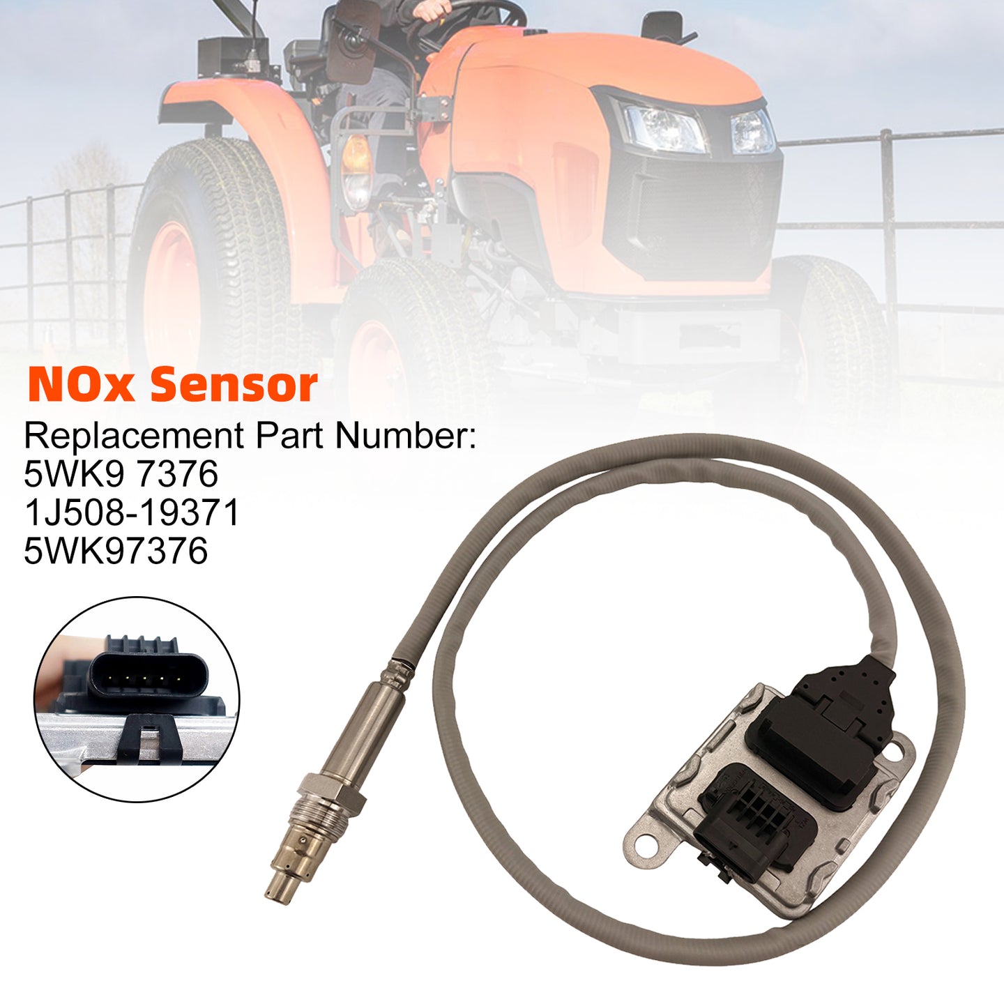 1J508-19371 5WK97376 Nitrogen Oxide Sensor NOX Sensor For Kubota Tractor