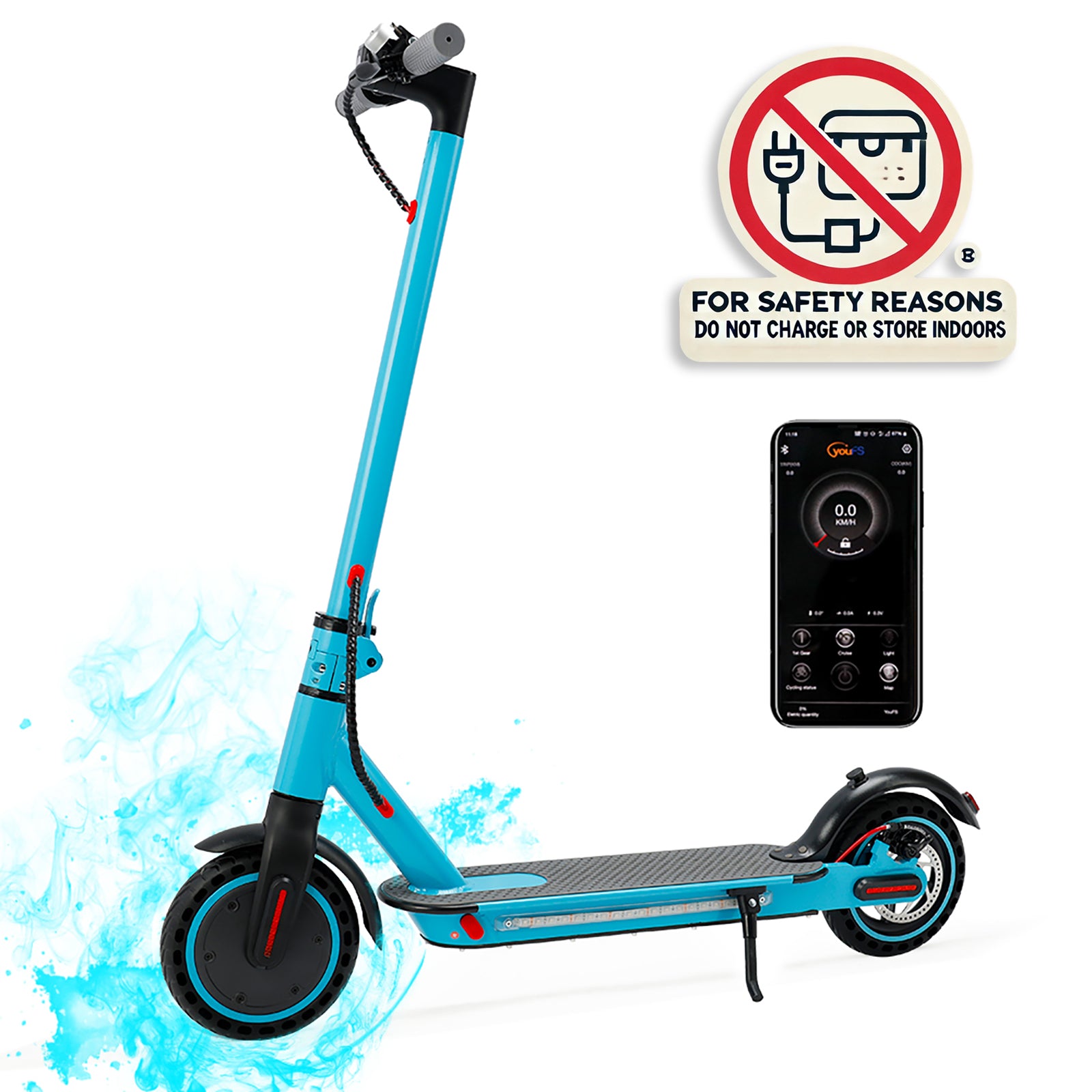 8.5" Folding Electric Scooter With app 350W 35KM Range 30km/h City Commute Yellow (Copy)