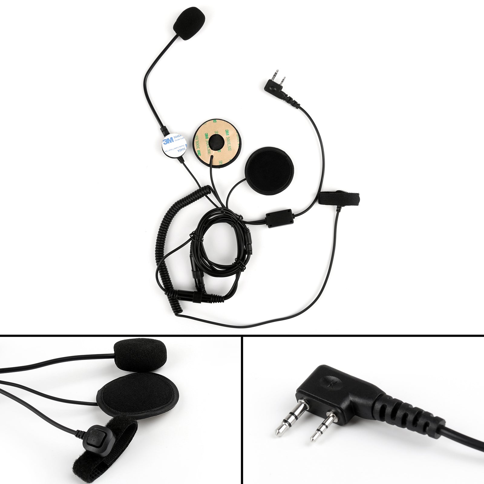 1x Helmet Tactical Motorcycle Headset PTT For Kenwood BaoFeng UV5R 2-Way Radio