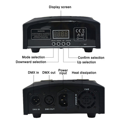 4Pcs Moving Head 8Gobo Stage Lighting RGBW LED DJ DMX Beam Bar Party Light (Copy)