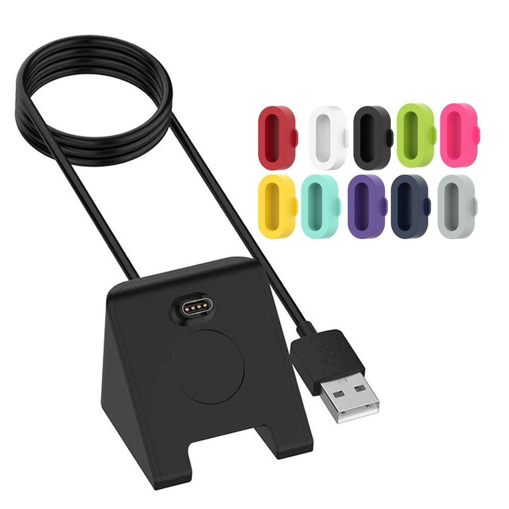 USB Charging Cradle Dock + Anti-dust Cap Fit for Garmin Fenix 5 5S 5X Plus Watch