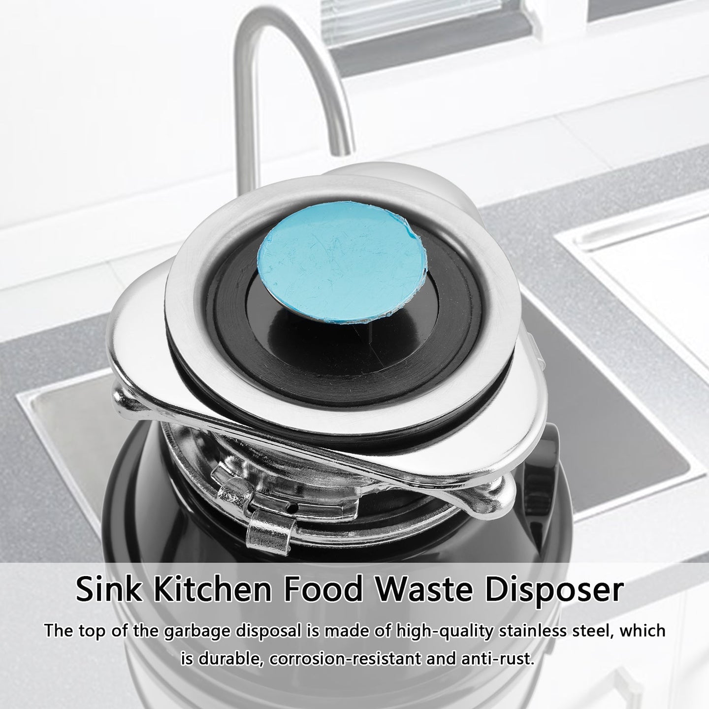 Garbage Disposal 3/4 HP 2800 RPM Under Sink Kitchen Food Waste Disposer w/ Plug
